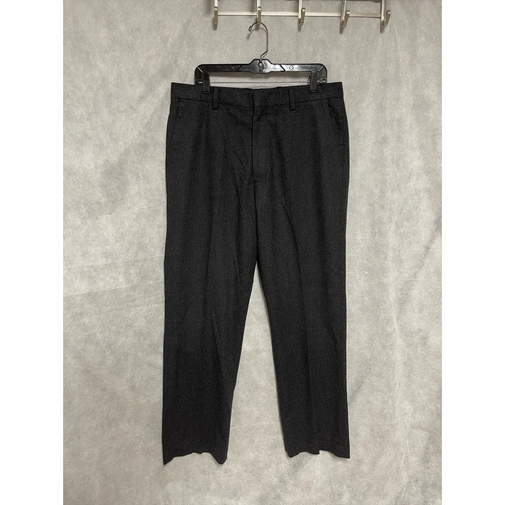 Banana Republic Pants Men 36X34 Charcoal Gray Dawson Winter Flannel Dress Luxury